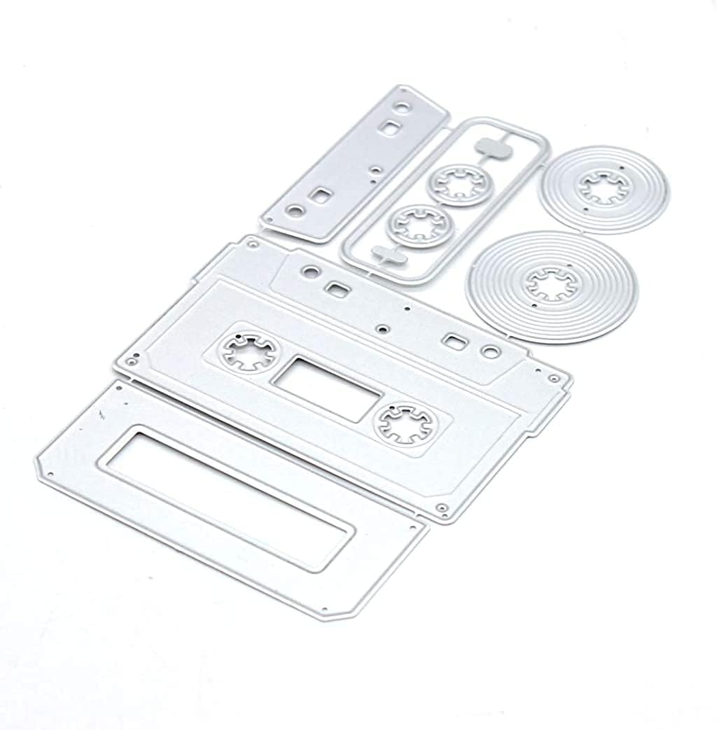 KSCRAFT Cute Cassette Tape Metal Cutting Dies Stencils for