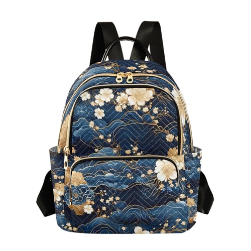 Sac à dos pour femme bleu et doré fini les sacs trop petits pour les cours