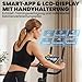 SPORTNOW Heimtrainer Fahrrad Höhenverstellbar Hometrainer mit 8 verstellbar Widerstandsstufe APP LCD-Monitor Pulssensoren Handyhalter verstellbar Pedalriemen, Ergometer Fitnessbike Indoor Cycling Bike