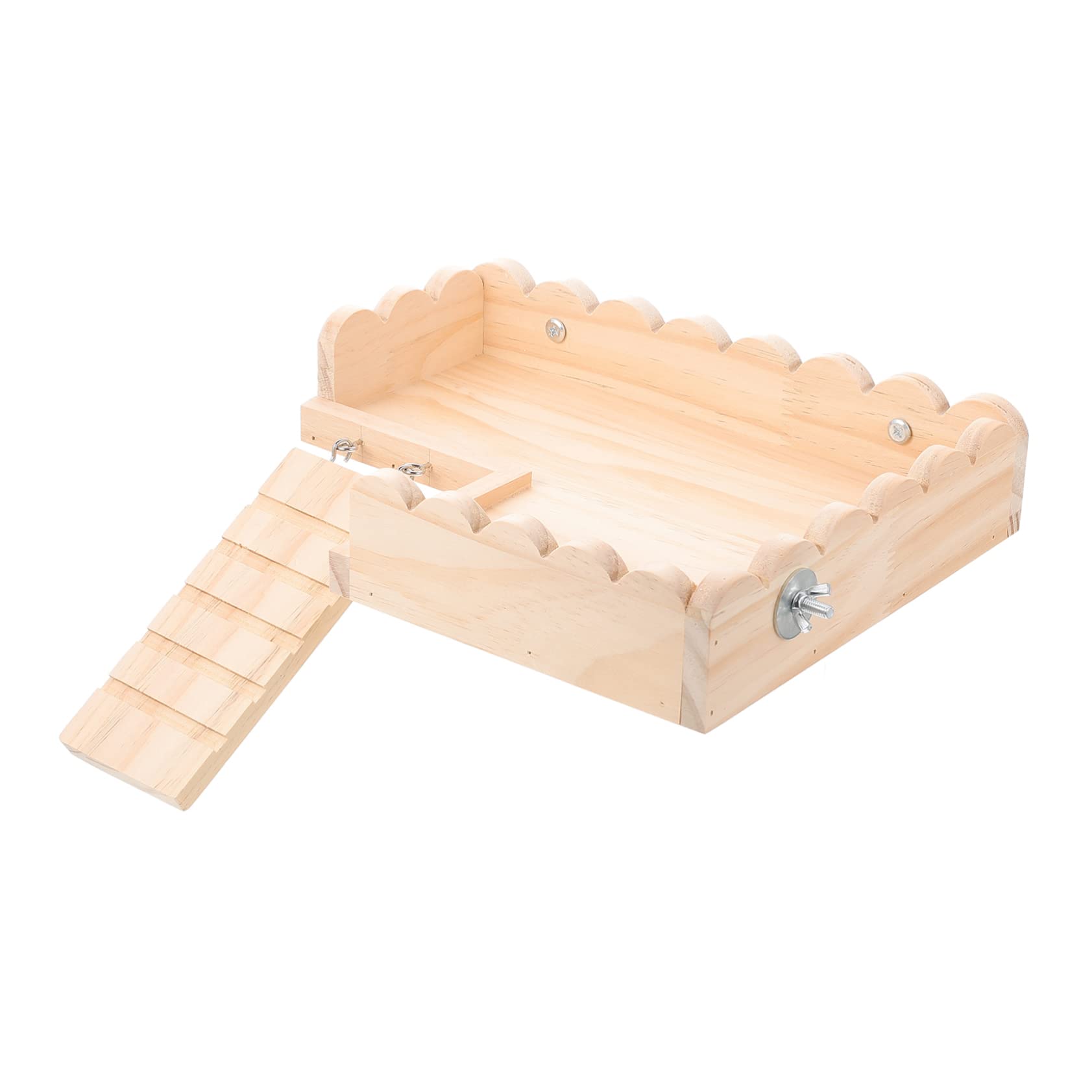 Holz Meerschweinchenbrett mit Leiter, Einfach Montierbar, Rund