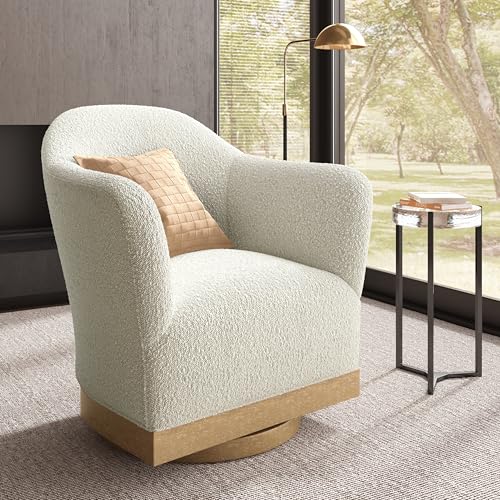 Sillón Giratorio Blanco con Tapizado Suave miniatura 1