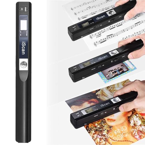 Image of Portable Scanner iSCAN 900 DPI A4 Document Scanner Handheld for Business, Photo, Picture, Receipts, Books, JPG /PDF Format Selection, Micro SD Card Hand Scanner