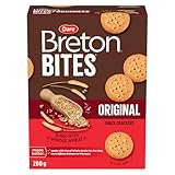Breton Bites Original Crackers - Light and Crispy Bite-Sized Snack Crackers, for School, Lunch Box, and More, Peanut Free, 200g
