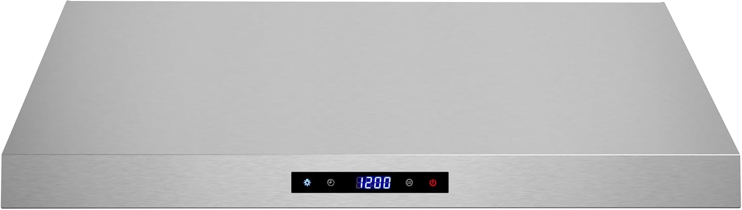Streamline 30 in. Magione Ducted Undermount 406 CFM Range Hood in Brushed Stainless Steel with Baffle Filters, Touchpad Control, LED Lights