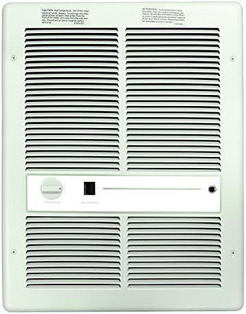 TPI E3313TSRPW Series 3310 Fan Forced Wall Heater with Summer Fan Switch with in-Built Single Pole Thermostat, 1500/750 W, 12.5/6.25 Amps, White