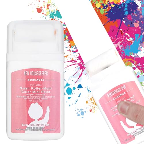 Hpbaggy Wand Reparatur Rollbürste mit Wandreparaturpaste,Wandfarbe ausbessern weiß 100g,Wandfarbe Kleiner Roller,Fleckenentferner wand,für Graffiti Kratzer Flecken Risse und Beschädigte Wände