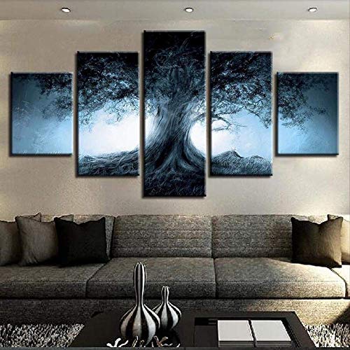 Pintura sobre lienzo de alta calidad con el diseño natural del Árbol de la Vida para tu pared 4
