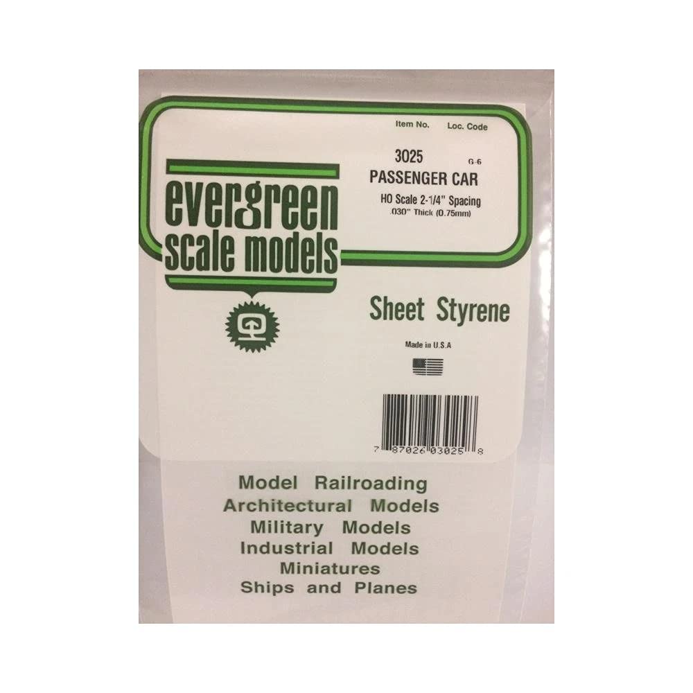 Evergreen® Profilé plastique n°2067 plaque rainurée car siding 0.50 x 1.69 x 150 x 300 mm