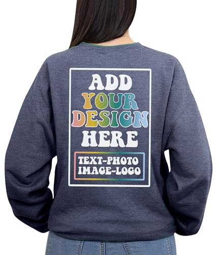 Custom Sweatshirt Add Your Own Text Logo Photo Personalized Design Your Own Pullover Front Back Side4