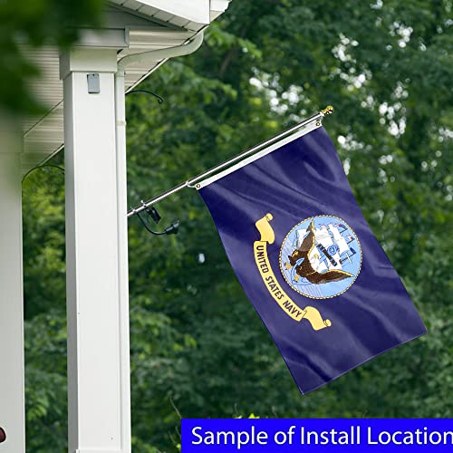 Navy Flags 3X5 Outdoor Double Sided,3 Ply 200D Polyester Heavy Duty Us Navy Military Flag Waterproof And Fade Resistant With Strong Oxford Cloth Header And 2 Brass Grommets Very Durable #TOP1