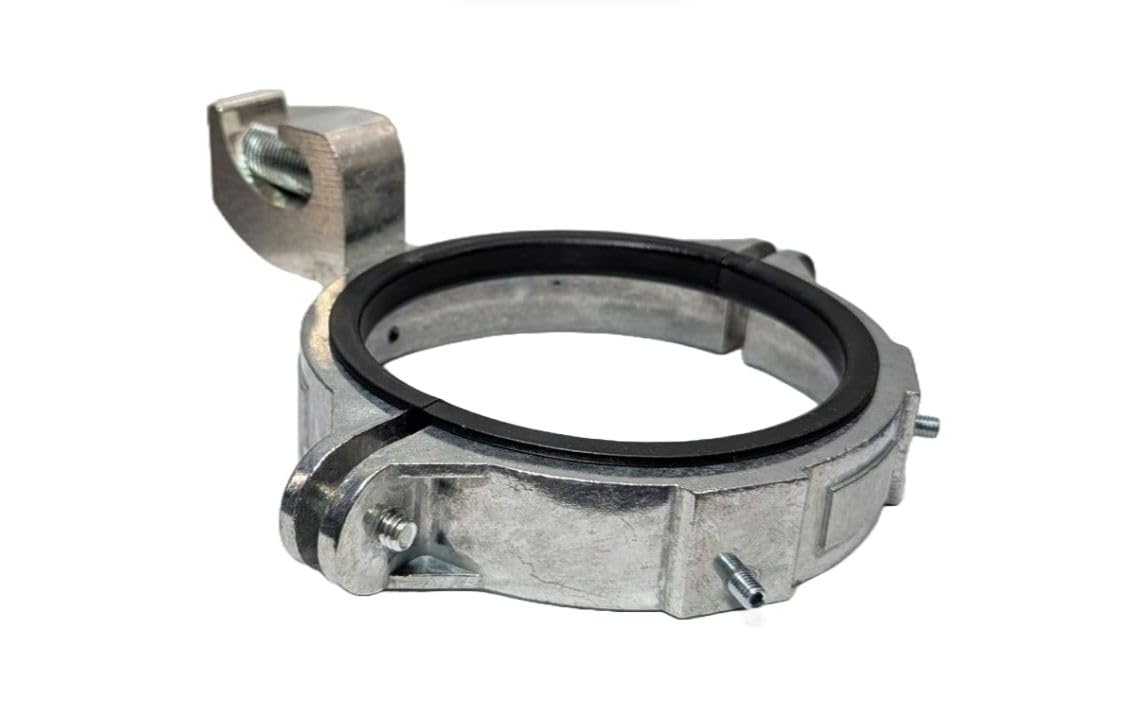 COREX 4" Insulated Split Grounding Bushing w/Adjustable Lay-in Lug (#6 to 250mcm Wire Range) - Rigid/IMC Or EMT Conduit Fitting - Dual Rated for Cu/Al Conductors - Die Cast Zinc Construction -1 PK