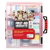 365 Piece First Aid Kit, Well-Organized Durable Hard Case, Wall-Mountable Trauma Medical Kits for An