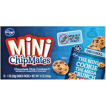 Mini Chip Mates Crunchy Bite Size Chips Snack Packs, 12 Count, Pack of 2