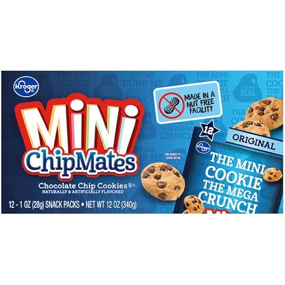 Mini Chip Mates Crunchy Bite Size Chips Snack Packs, 12 Count, Pack of 2