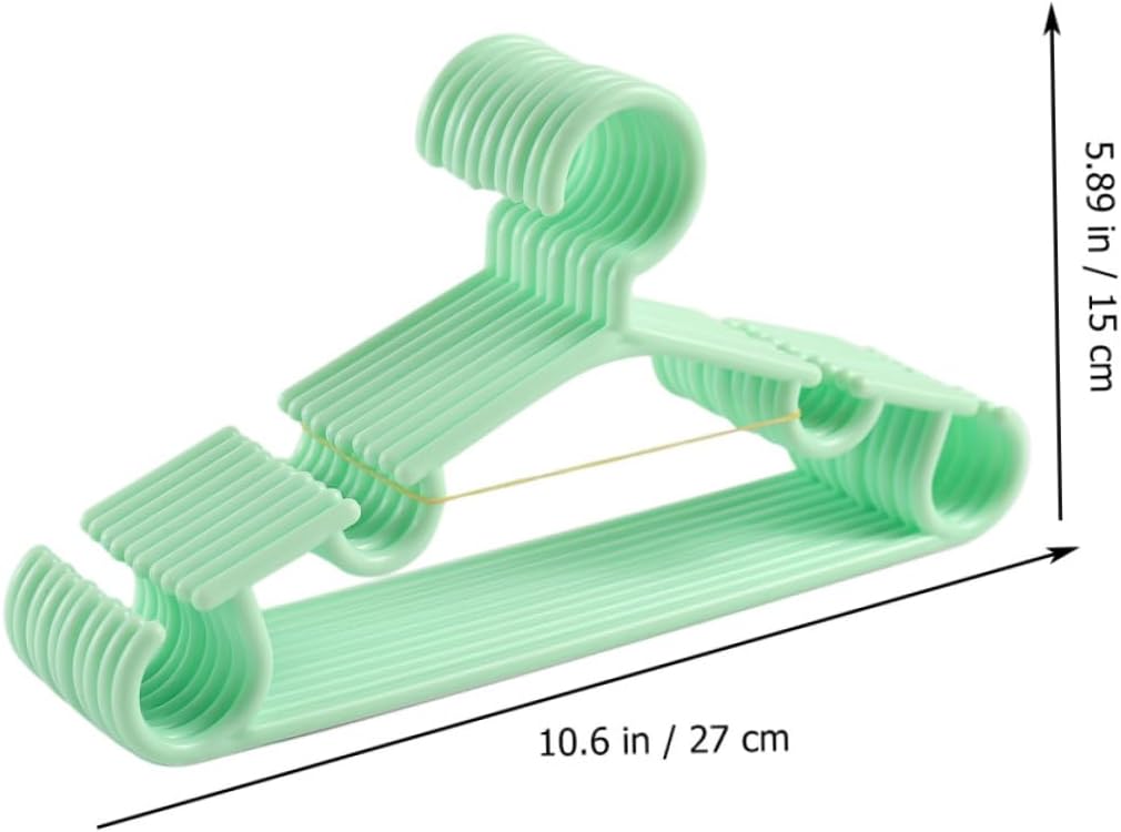 Amosfun 50pcs Boy Girl Hangers for Closet Non- Nursery Hangers Space-Saving for Boys and Girls Clothes Coats Hats Bags
