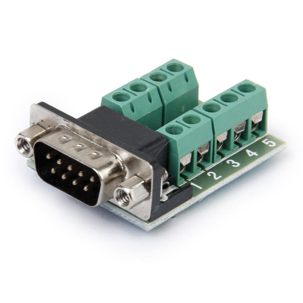 MERISHOPP Rs232 to Db9 Nut Type Connector 9-Pin Male Adapter Signals Terminal Module-image-23