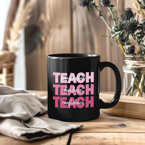 Taza cerámica rosa para profesores con diseño moderno miniatura 3