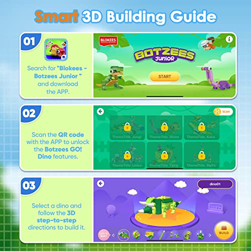 Blokees Dinosaur Toys For Kids 3 4 5 6 7+, Stem Dinosaur Building Toys, Electronic Walking & Sound Robot Toys With App Based, Remote Control Dinosaur Stem Toys For Boys, 103 Pcs #TOP3
