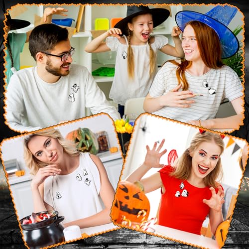 36 Pieces Halloween Enamel Pins Set Luminous Ghost Black Cat Pumpkin Lapel Pins Bulk for Backpacks Clothing Hat Bag2