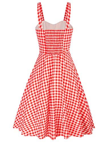 Image of Belle Poque Vintage Floral Dress for Women 2026 Summer A-line Sleeveless Flowy Midi Elegant Wedding Guest Cocktail Dress