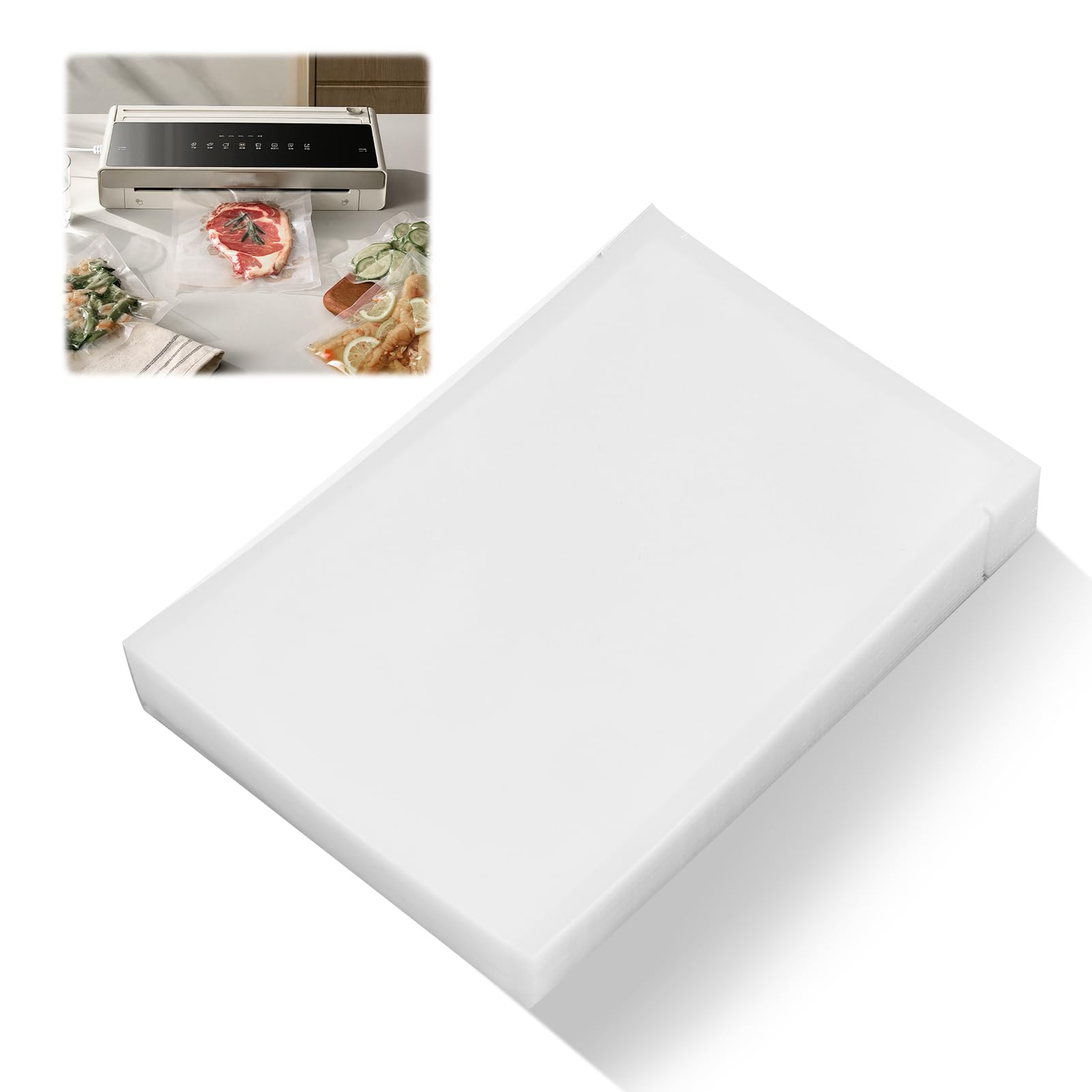 pawpoem 100pcs 10x15cm Textured Vacuum Sealer Bags, Vacuum Food Sealer Bags, Precut Food Storage Bags, Embossed Freezer Safe Bags for Sous Vide, Boiling, Microwaving, and Long-Term Food Storage