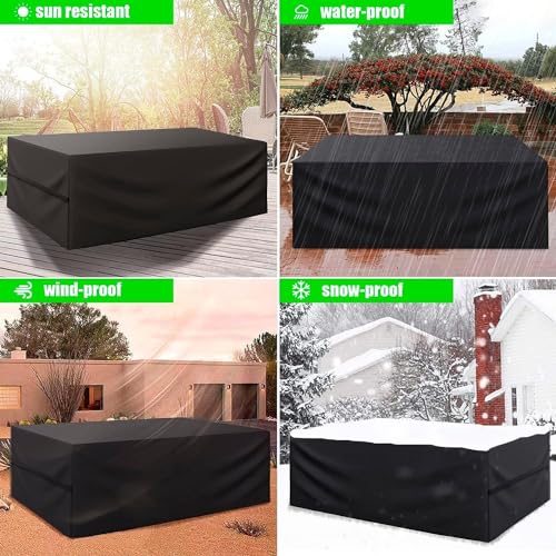 Housse imperméable pour canapé sectionnel résistant aux intempéries et UV extérieurs - 3