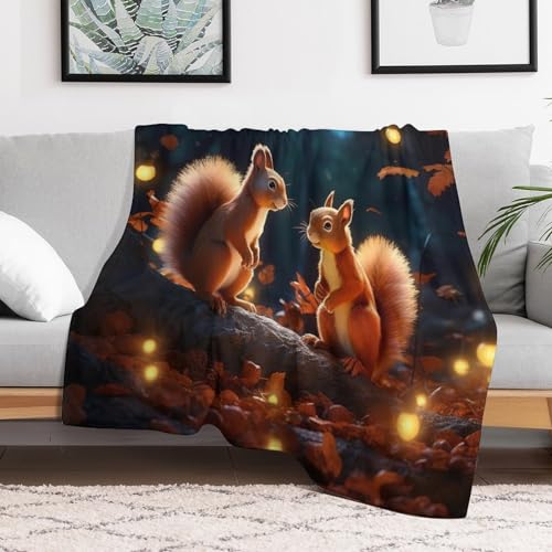 Couverture écureuil en flannel de qualité supérieure pour décorer un lit douillet - 3
