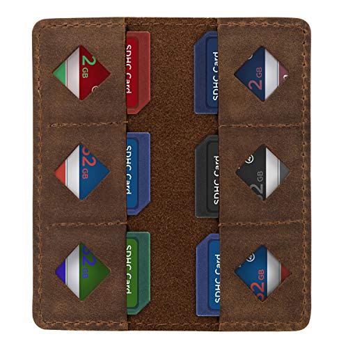MegaGear Leather SD Card Holder with 12 Card Slots2