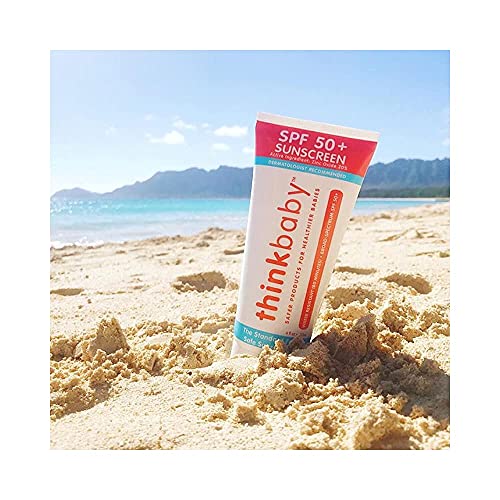 Thinkbaby Safe Sunscreen Spf 50+ - 6Oz Family Size (2-Pack) #TOP6