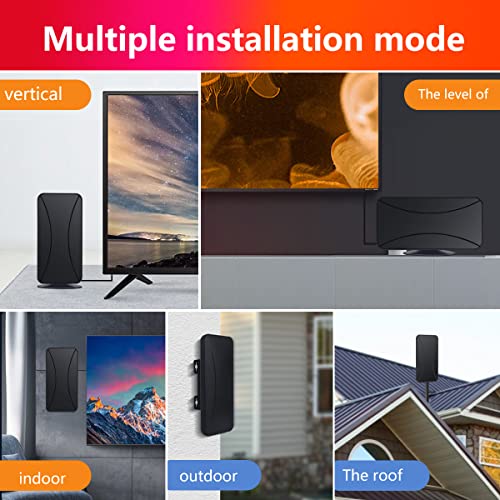 Antier Indoor Digital Tv Antenna – For Smart And Older Tvs, 8K 4K Full Hd Compatible, 450+ Miles Range Smart Antenna With Advanced Amplifier Signal Booster & 16Ft Coaxial Cable [2023 Upgrade] #TOP7