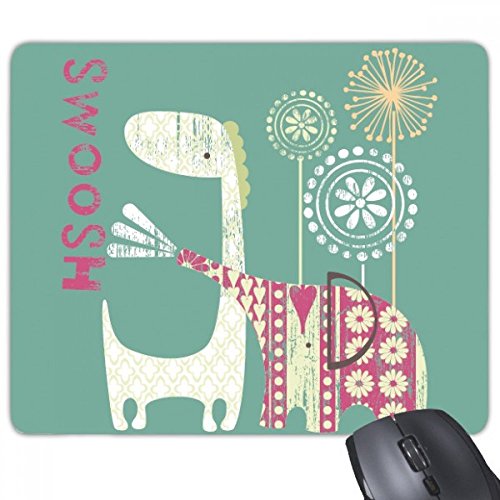 Tapis de souris jeu antidérapant moulin à vent girafe éléphant rectangle vert