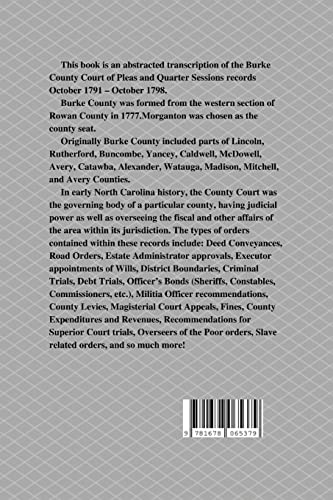 County Court Records, 1791 - 1798, Burke County, NC