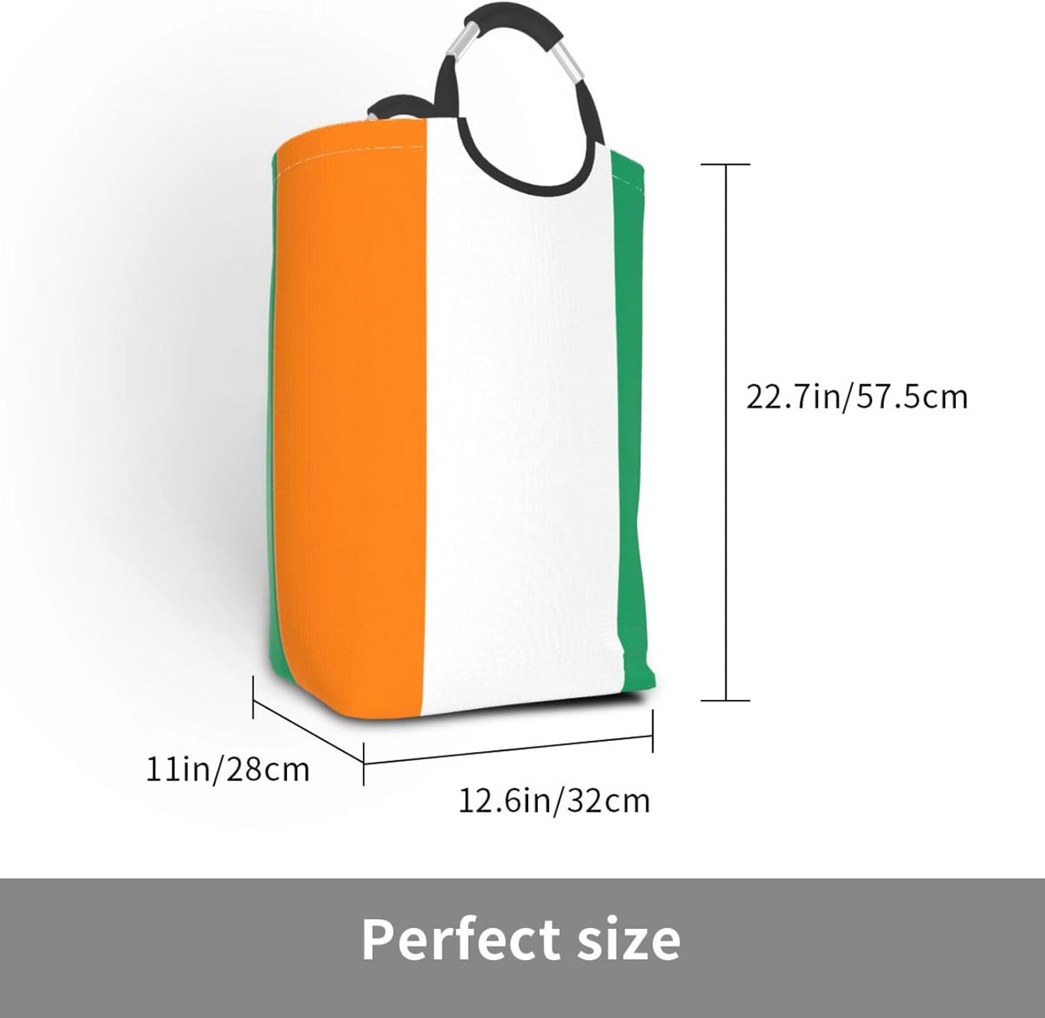 Flag of Cote d'Ivoire Foldable storage bag, 50L capacity, suitable for laundry room, dormitory bedroom, dirty clothes storage basket.