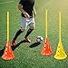Glimin Dog Agility Hurdle Cone Set Dog Agility Course Backyard Set Include 12 Agility Cones 6 Agility Rods Training Equipment Adjustable Obstacle Training for Pet Outdoor Games(Yellow, Yellow)