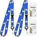 Cruise Lanyard & Key Card Holder [2-Pack] Retractable Reel & Detachable Waterproof ID Holder (Blue Anchor Design)