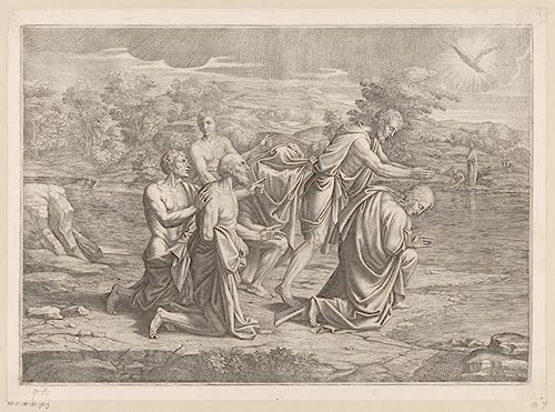 Tableau Baptême du Christ Pietro Del Po | Décoration murale grand format