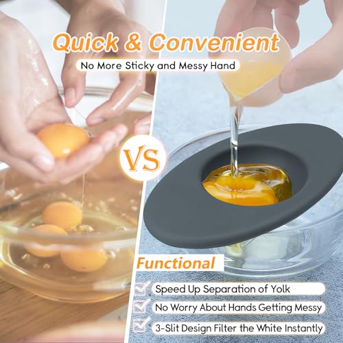 Set of 2 Silicone Egg Separators, 3-Slit Egg White Separator from Yolk by COKSDUPID - Used condition - Image 3
