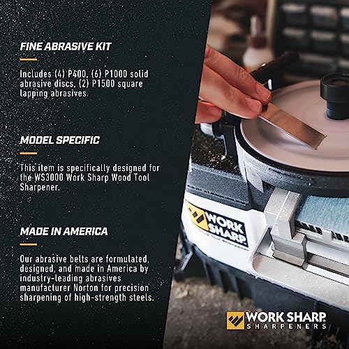 Fine Abrasive Kit for Work Sharp WS3000 Wood Tool Sharpener WSSA0002043 - Image 3