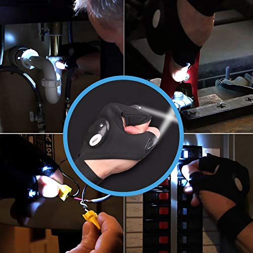 Image of LED Flashlights Gloves, Cool Gadgets for Men Handyman, Fishing, Camping, Hiking, Climbing, Repair Machine and Outdoor Activities