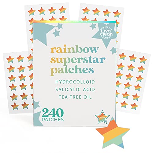LivaClean 240 CT Rainbow Superstar Acne Patches w/Tea Tree