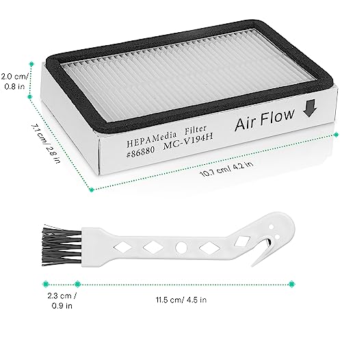 Image of 4-Pack -EF-2 86880 Exhaust Vacuum HEPA Filters for Kenmore, Compare to Replace Sears for Kenmore Part # 20-86880 (86880), 40320, EF2, 610445, Also Replaces Panasonic MC-V194H