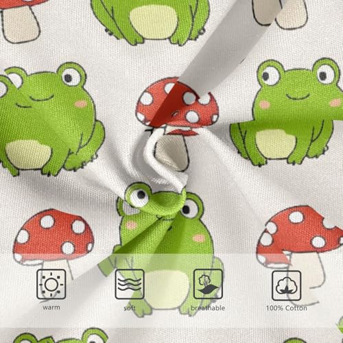 Mushroom Frog Pattern Boys' Underwear 100% Cotton Boys' Briefs Soft Toddler Underwear3