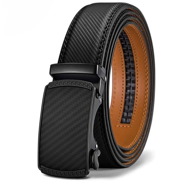 Image of WildHorn Men's Genuine Leather Belt for Men| Premium Auto-Lock Buckle | Adjustable up to 48 inch | Formal & Casual Wear | Micro-Adjust Fit | Stylish Gift Box Included