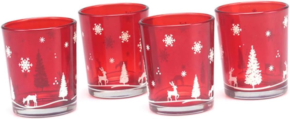 2Pcs Christmas Candle Holders Candle Cups for Scented Candles for Holiday Decor Goth Room Decor and Festive Home Accents