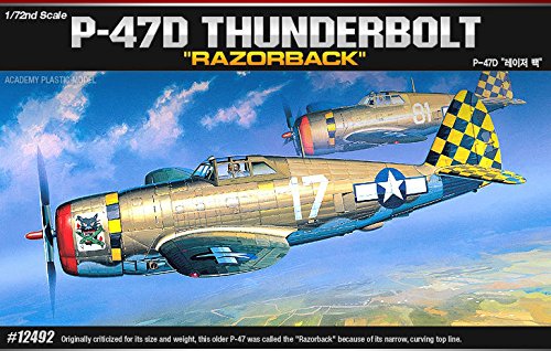 1/72 Academy 12492 P-47D THUNDERBOLT RAZORBACK Plastic Model Kit /ITEM#G839GJ UY-W8EHF396703