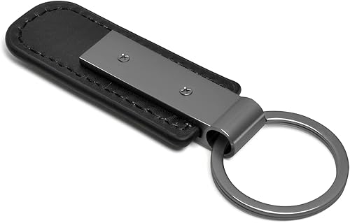 Miniatura 5 de Llavero con correa de piel sintética para Ford Cobra Gunmetal negro, con licencia oficial, Negro -