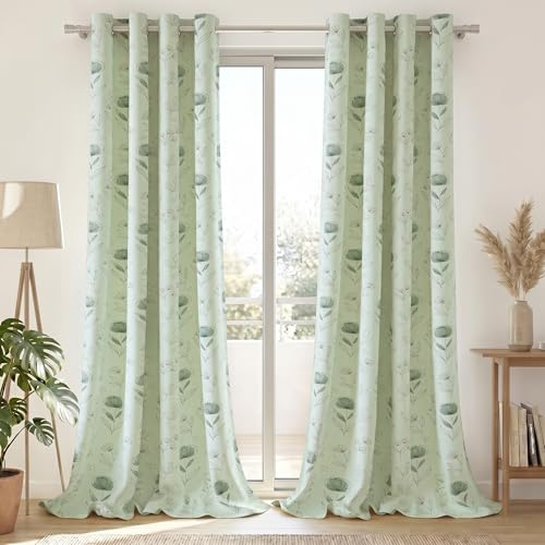 Image of Story@Home Cotton Curtain | Window Curtains 5 Feet Long Set of 2 | Floral Printed | Bohemian Curtain | Room Darkening Curtains for Living Room | (116 X 152 Cm, Ivory /Teal)