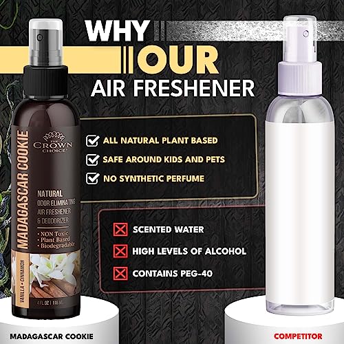 The Crown Choice Air Freshener Spray (1Pk) — Vanilla Cinnamon Non-Toxic Air Freshener For Home — Natural Essential Oil Spray And Odor Eliminator — Deodorizer For Home/Toilet/Room/Lounge 4Oz #TOP3