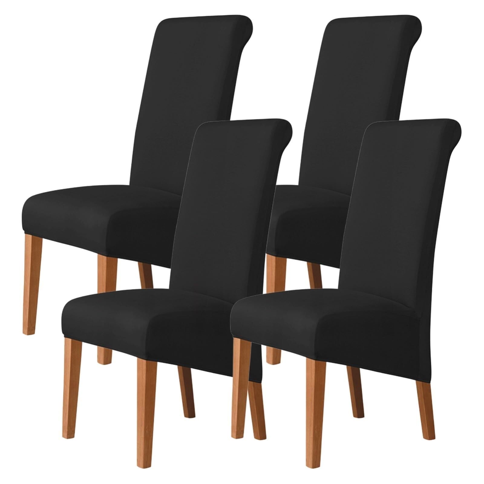 NMVAWIPT Stretch High-Back Dining Chair Covers, Removable Washable Protectors With Elastic Bottom, For Home, Restaurant, Banquet(1#,4Pcs)