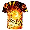 EOWJEED Men Women T-Shirts Unisex 3D Print Short Sleeve Crewneck Graphic Tees, Fire, XXL #1